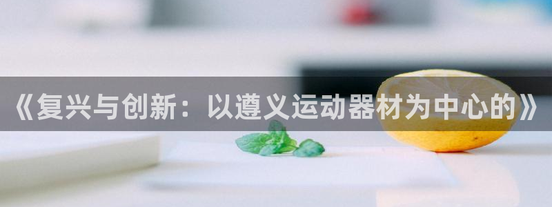 德国凯捷体育集团:《复兴与创新:以遵义运动器材为中心的》